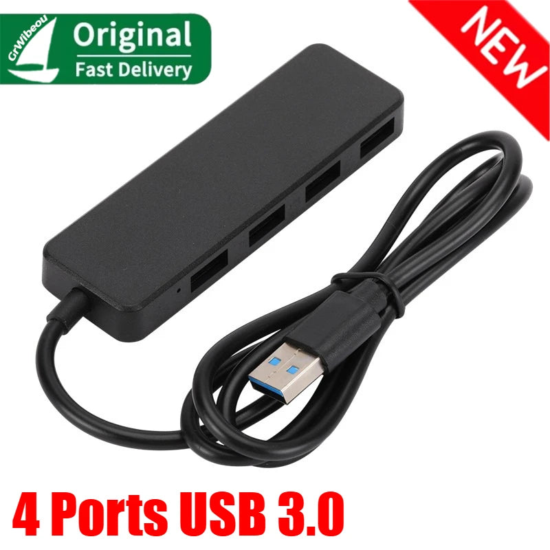 4 Port USB 3.0 Hub USB HUB Multi USB Splitter Adapter for Xiaomi Lenovo Macbook Pro 13 15 Air Pro PC Computer Accessories