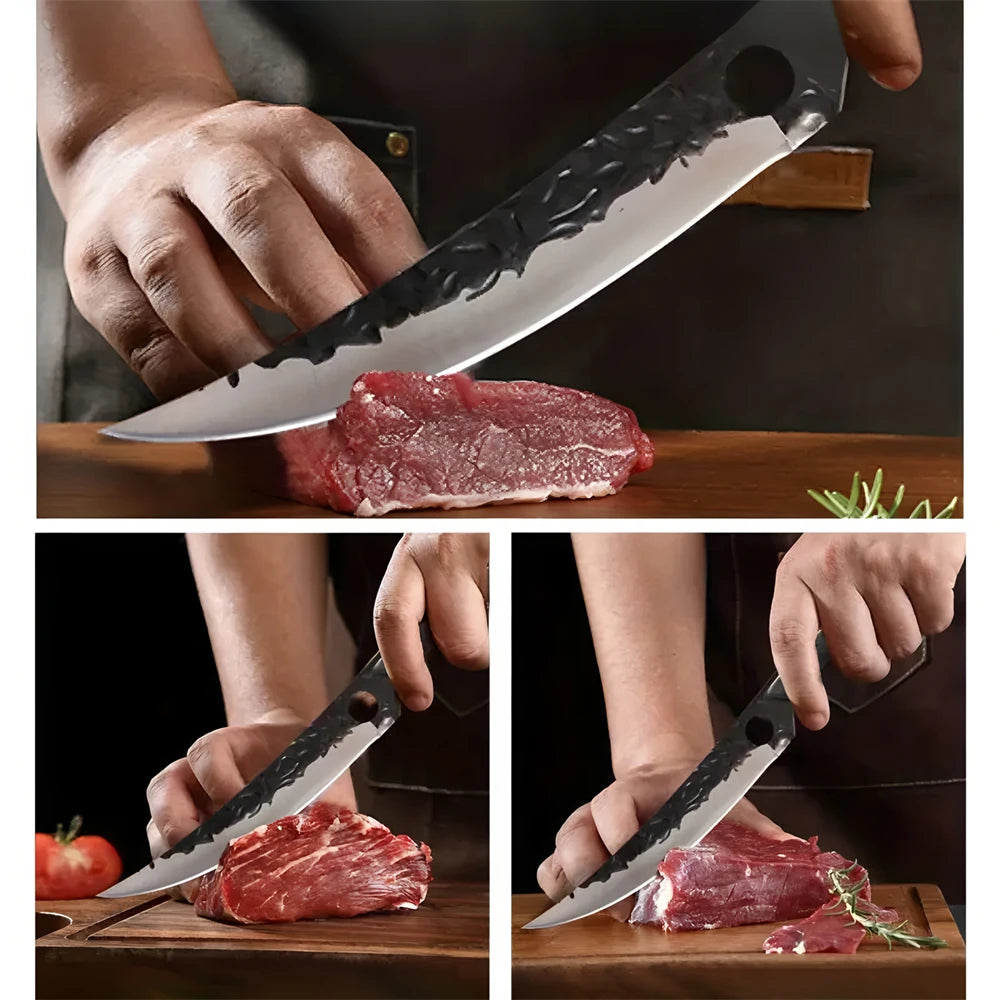 Forged Boning Knife Handmade Kitchen Knives Cleaver Butcher Knife Cooking Knife Fish Fruit Utility Cooking Tools Kitchen Stuff