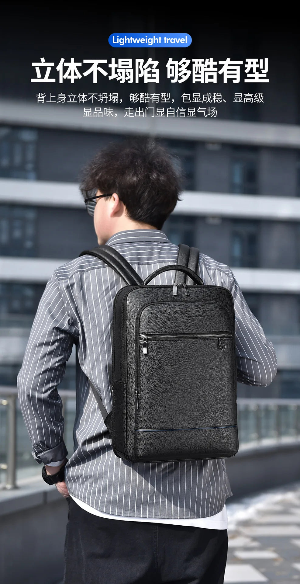 Business Backpack  ,Slim  Waterproof Travel Laptop Backpack with USB Charger Port,Anti-Theft Lightweight Work Computer Bag