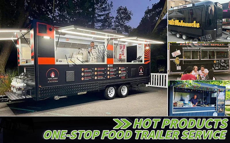 Catering Concession Food Trailers Fully Equipped Foodtruck Fast Food Cart Mobile Kitchen Food Truck Mobile Restaurant