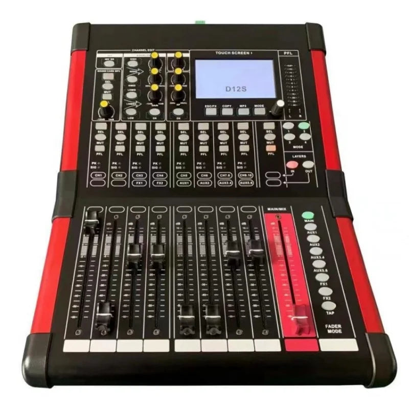 D12/16 Channel Digital Audio Mixer Professional DJ Console Audio Recording Equipment for Stage Performance