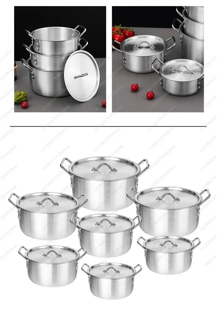 Cast Aluminum Cookware Set of 7 Piece Cooking Pot Set Non Stick Home Kitchen Cookware Aluminum