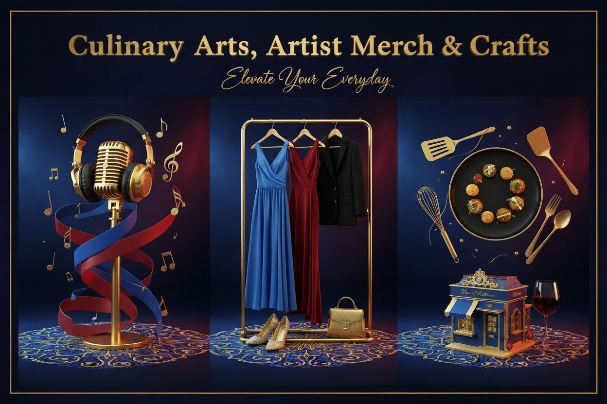 Culinary Arts, Artist Merch & Crafts Banner